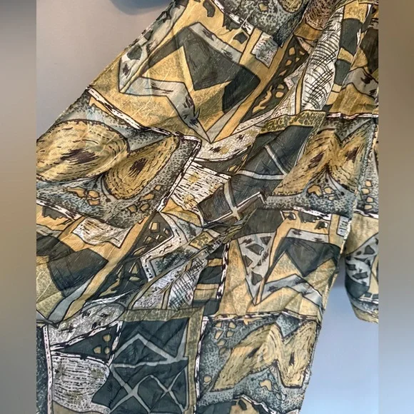 Green silk Scarf - Picture 4 of 8